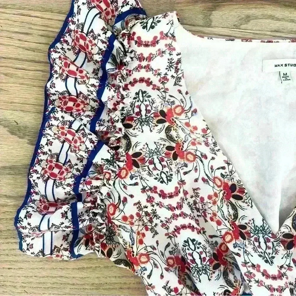 Max Studio Women’s Ruffled Floral Dress Size Medium - Picture 6 of 12